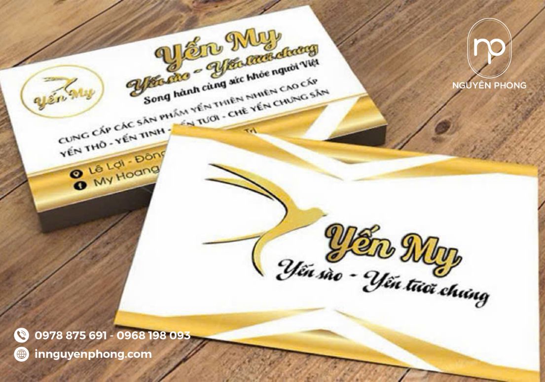 in card visit yến sào đẹp mắt